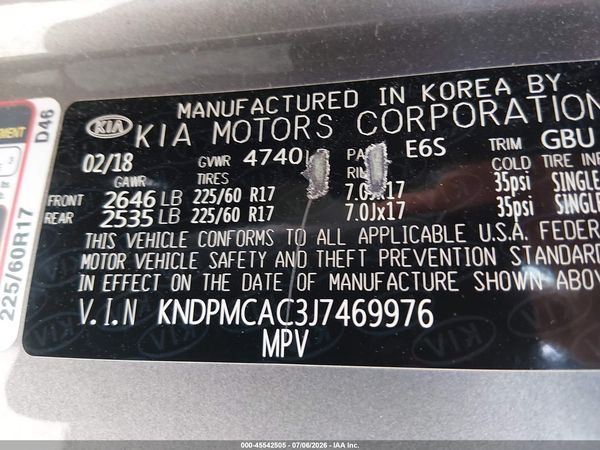 2018 KIA SPORTAGE LX