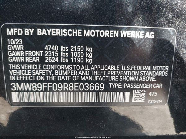 2024 BMW 330I XDRIVE — I9