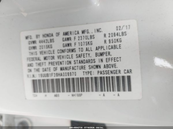 2017 ACURA TLX Base