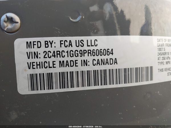 2023 CHRYSLER PACIFICA LIMITED — I9
