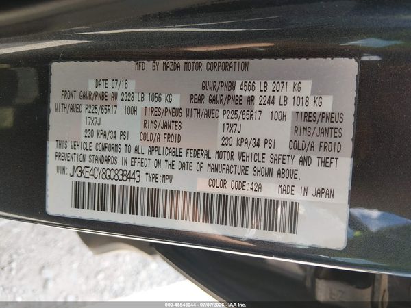 2016 MAZDA CX-5 TOURING