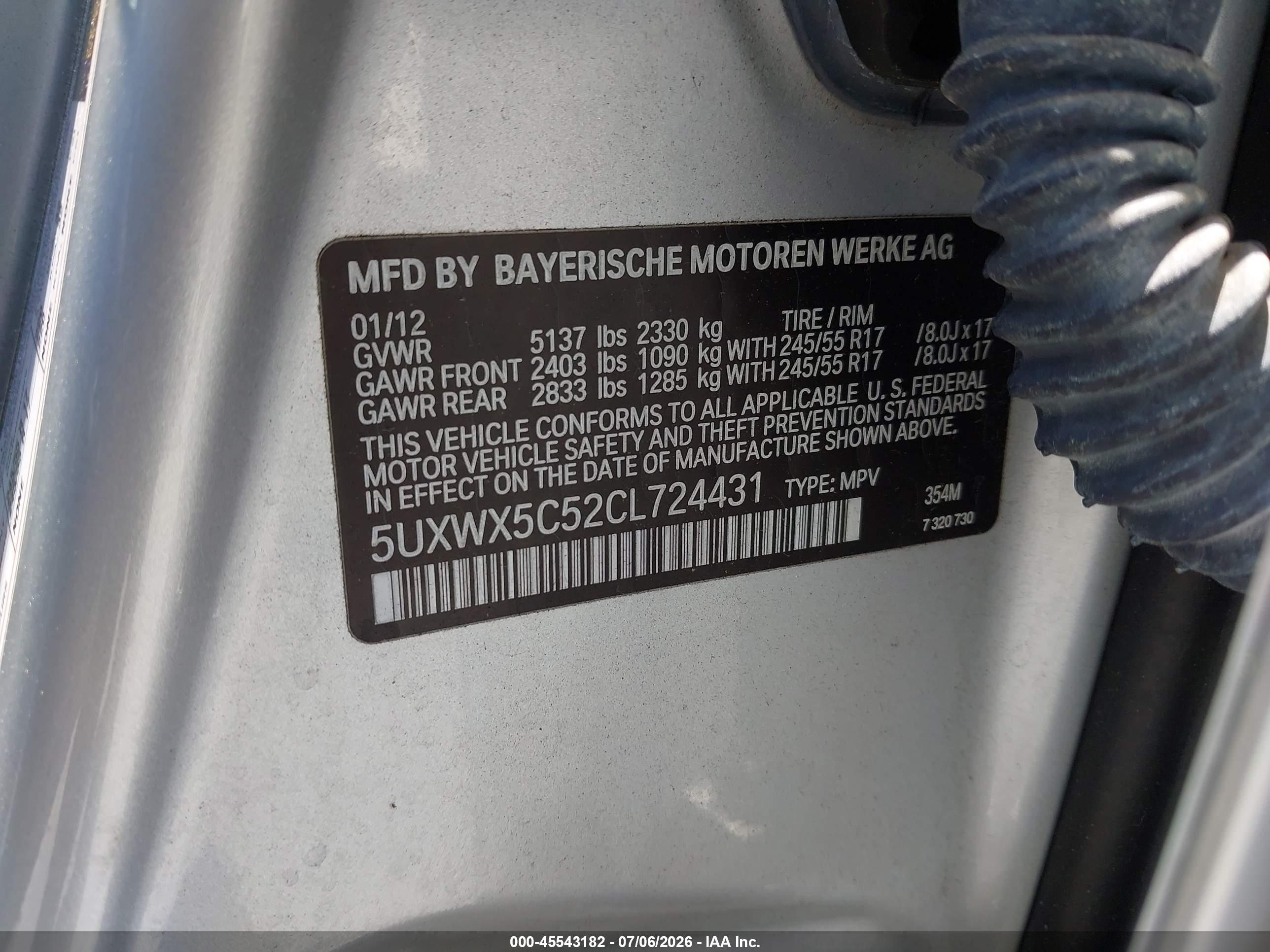 2012 BMW X3 XDRIVE28I