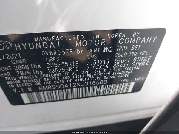 2022 HYUNDAI SANTA FE HYBRID LIMITED