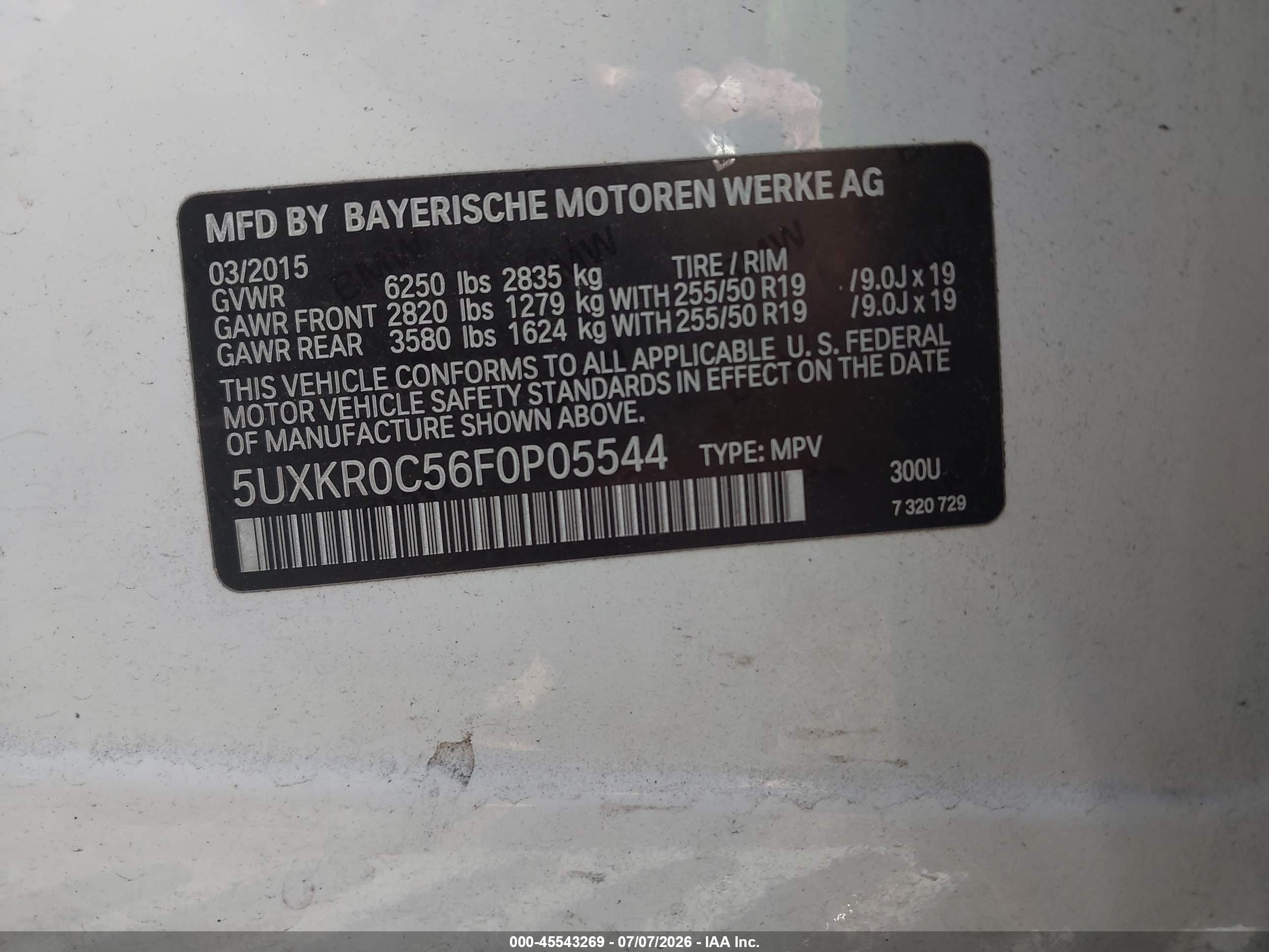 2015 BMW X5 XDRIVE35I