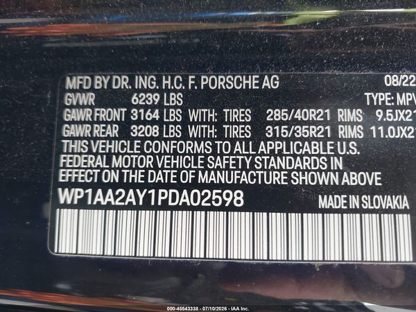 2023 PORSCHE CAYENNE PLATINUM EDITION