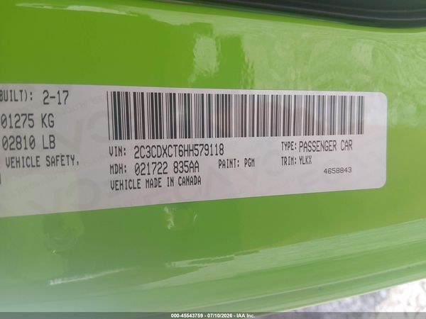 2017 DODGE CHARGER DAYTONA 340 RWD