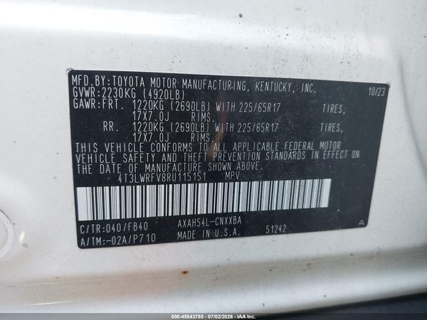 2024 TOYOTA RAV4 HYBRID LE