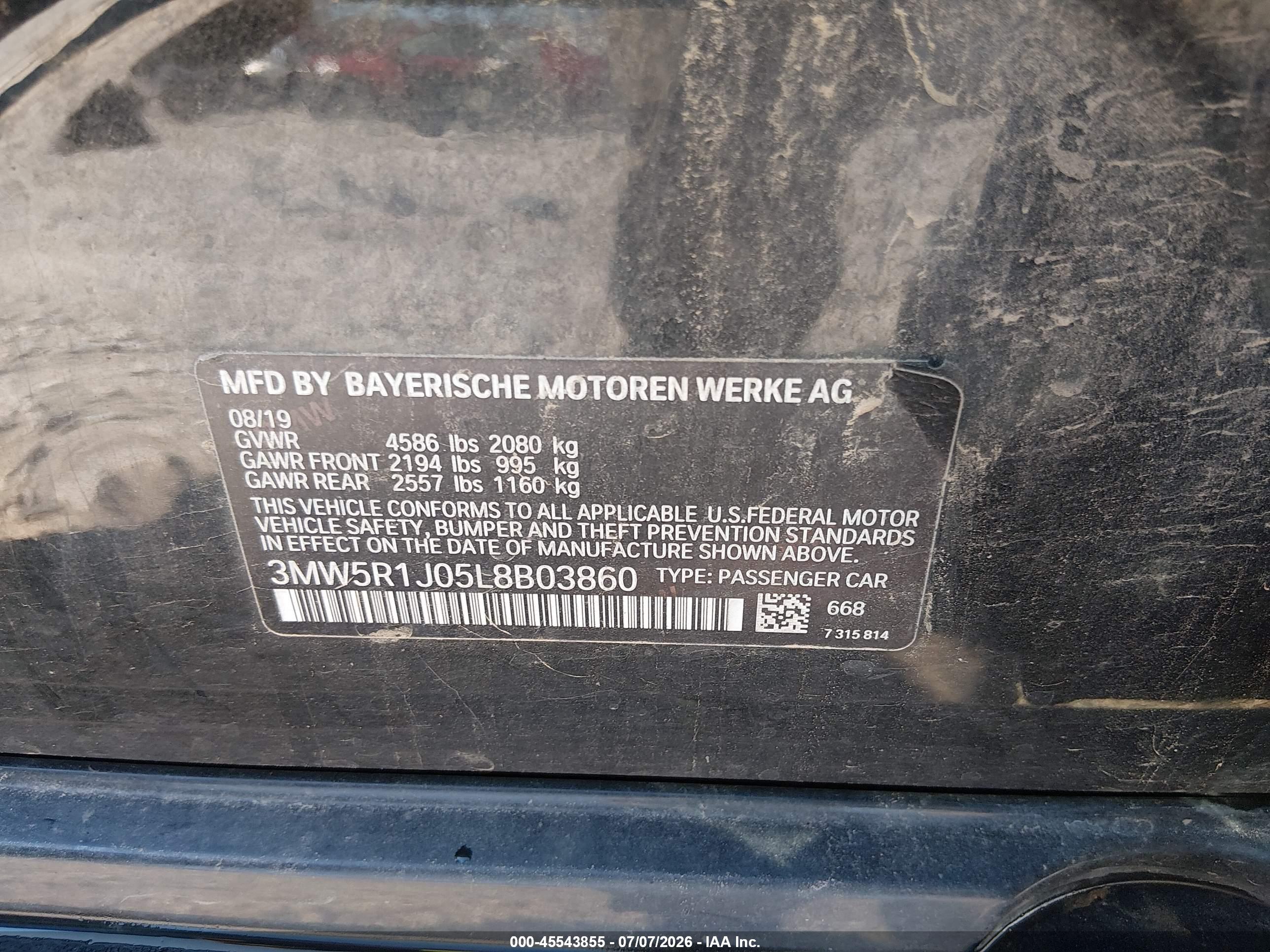 2020 BMW 330I NA