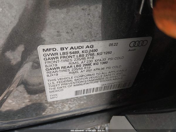 2022 AUDI Q5 SPORTBACK