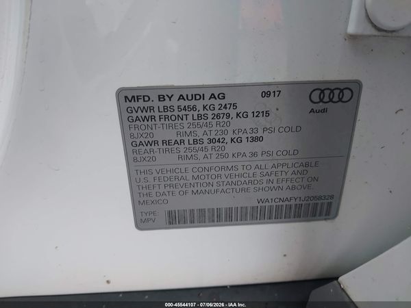 2018 AUDI Q5 quattro Prestige