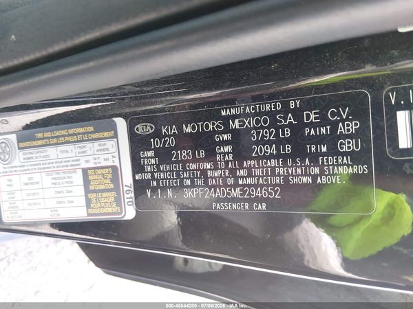 2021 KIA FORTE LXS