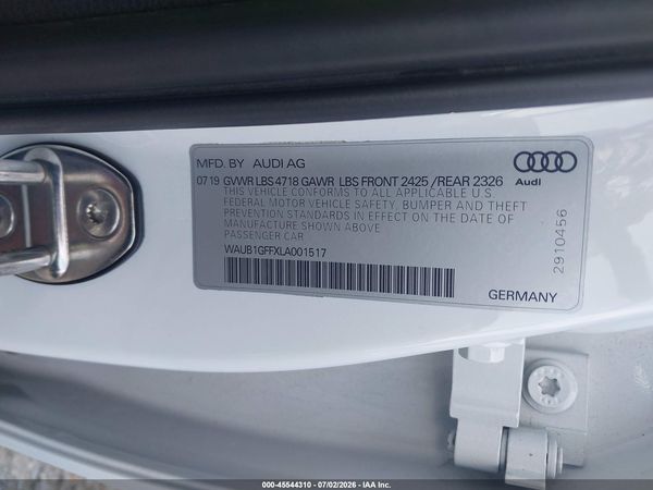 2020 AUDI S3