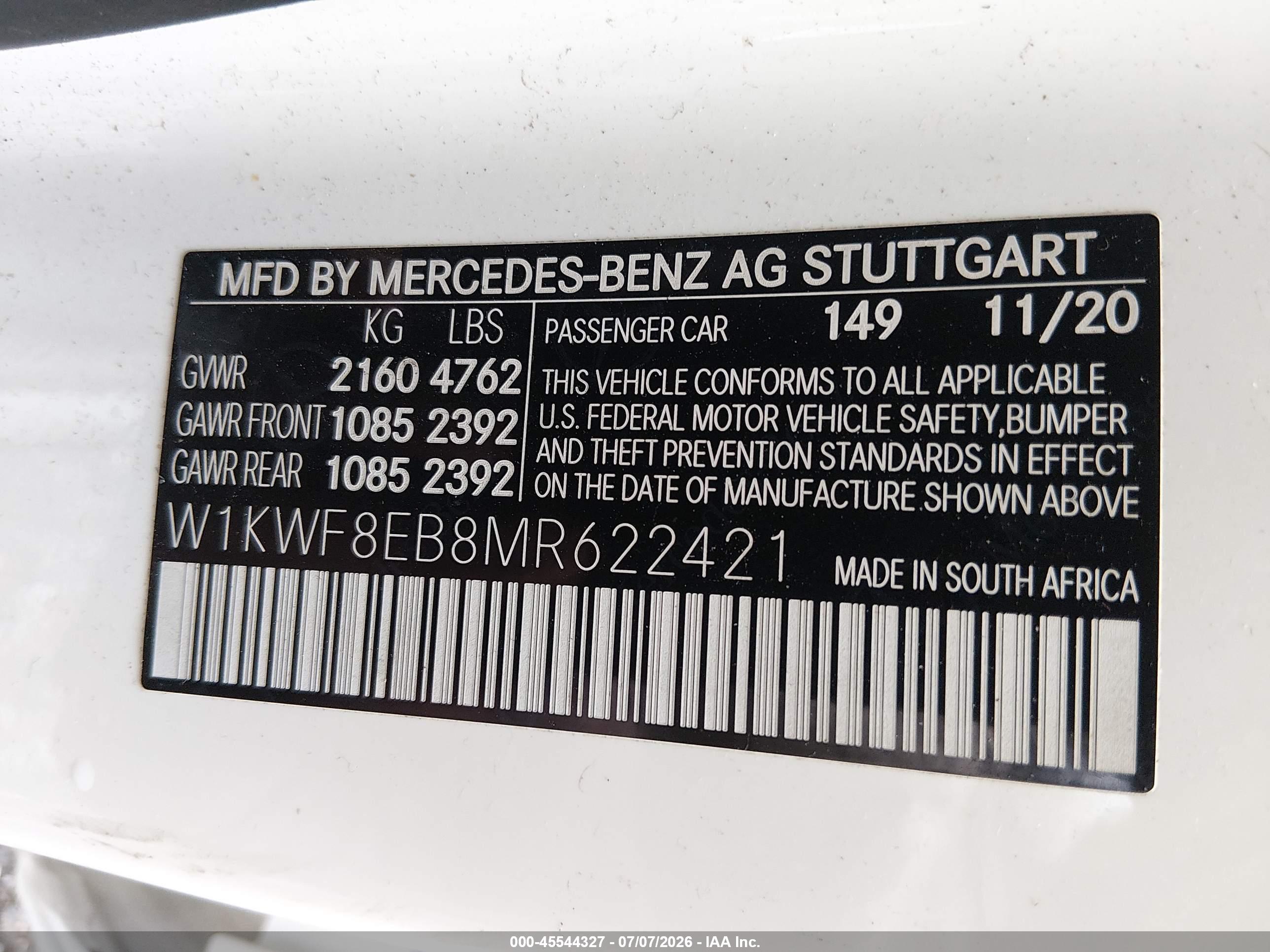 2021 MERCEDES-BENZ C 300 4MATIC