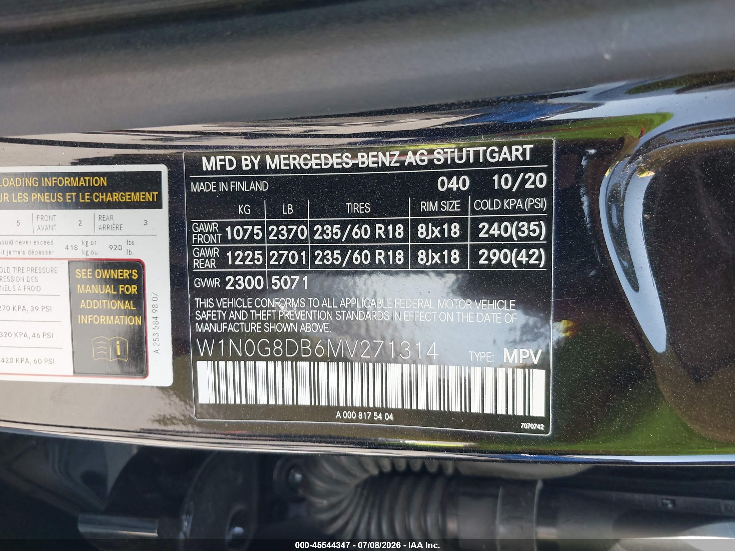 2021 MERCEDES-BENZ GLC 300 SUV