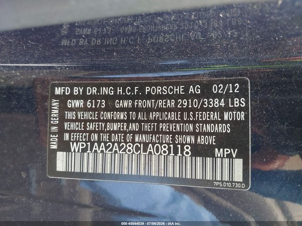 2012 PORSCHE CAYENNE