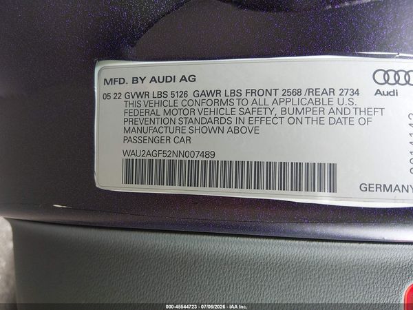 2022 AUDI A5 CABRIOLET