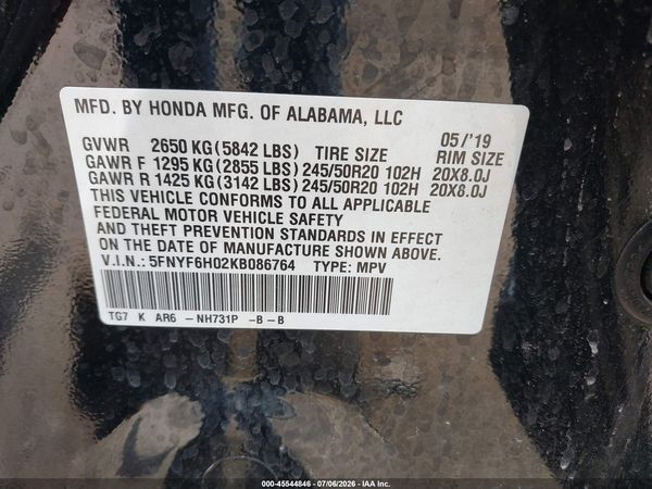 2019 HONDA PILOT ELITE