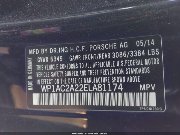 2014 PORSCHE CAYENNE TURBO