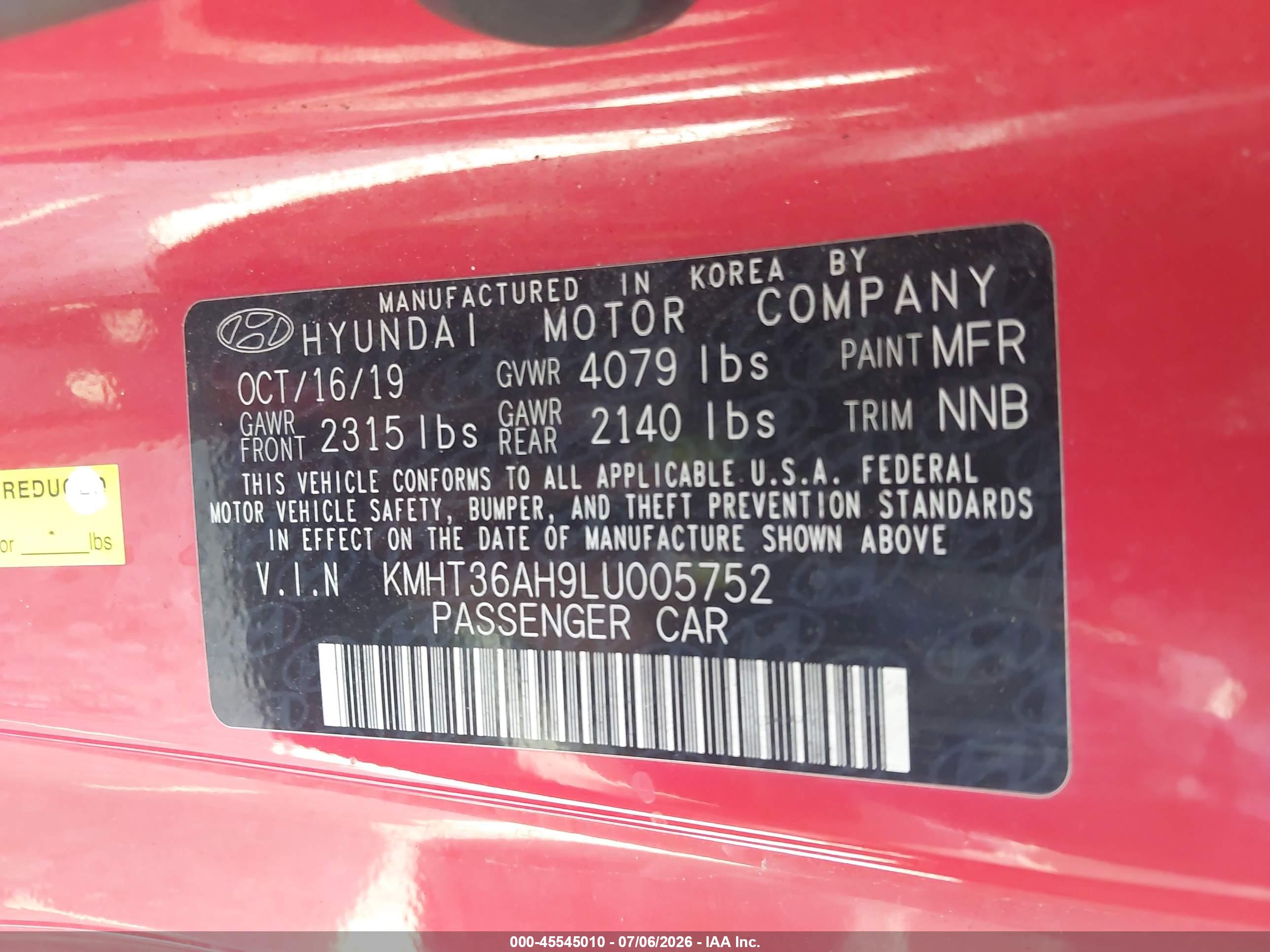 2020 HYUNDAI VELOSTER N