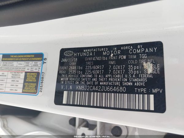 2018 HYUNDAI TUCSON SE