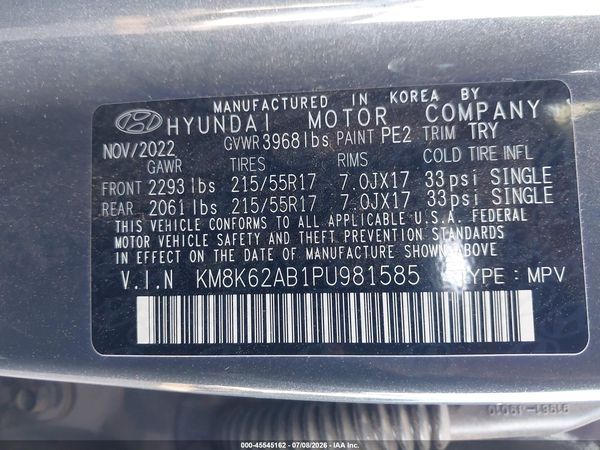 2023 HYUNDAI KONA SEL