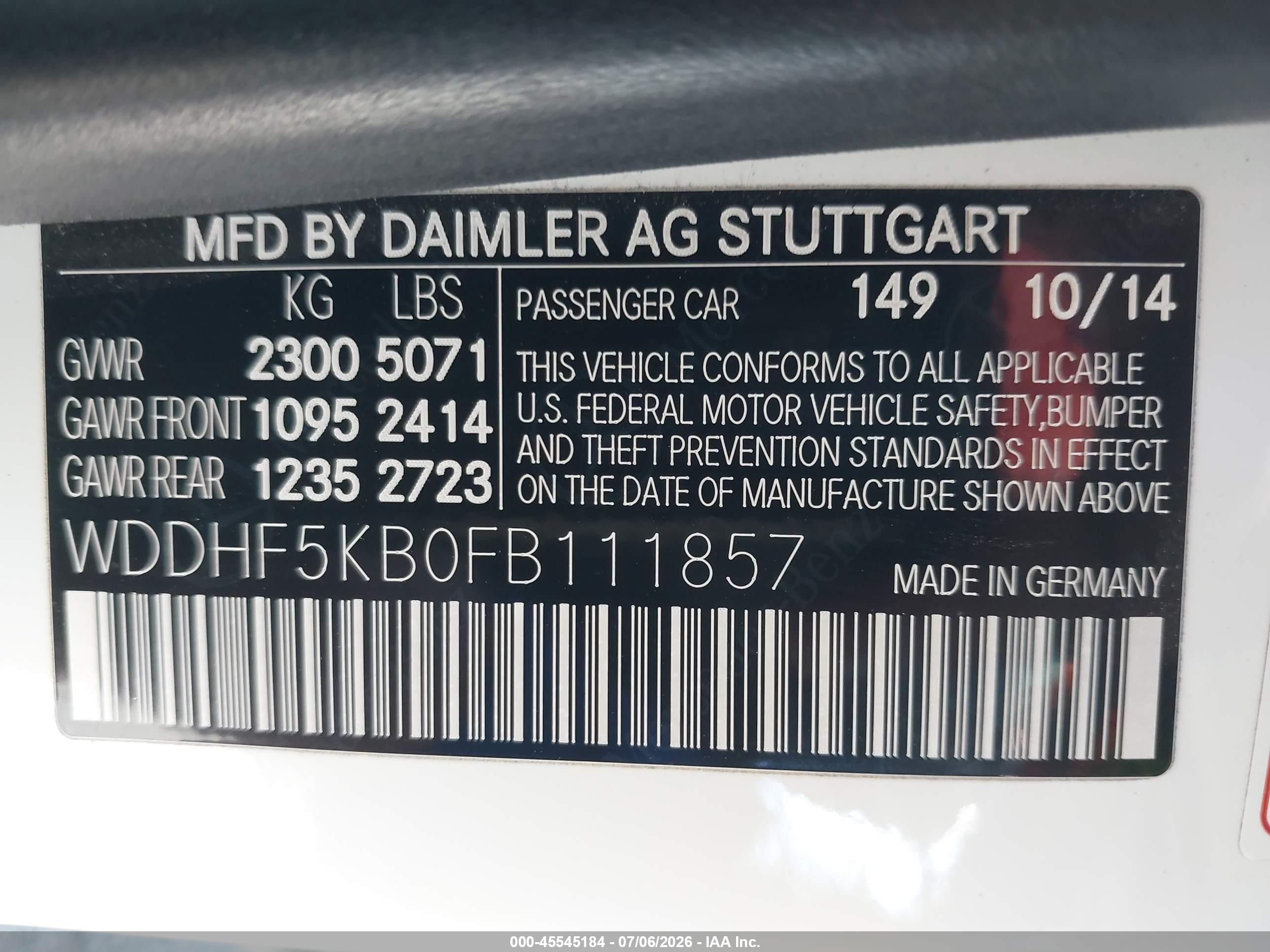 2015 MERCEDES-BENZ E 350 E350