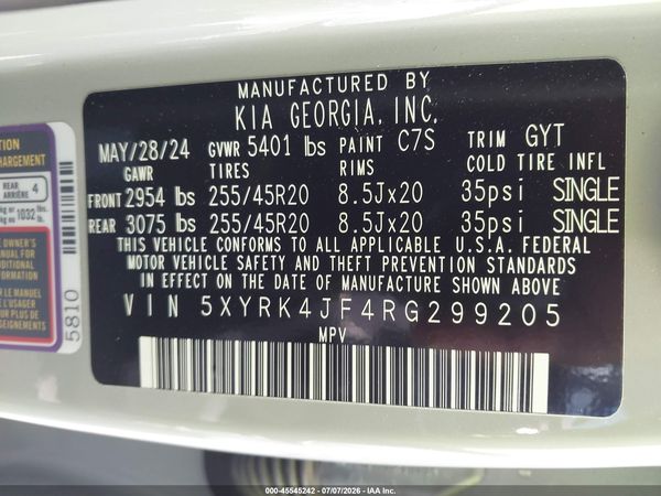 2024 KIA SORENTO SX