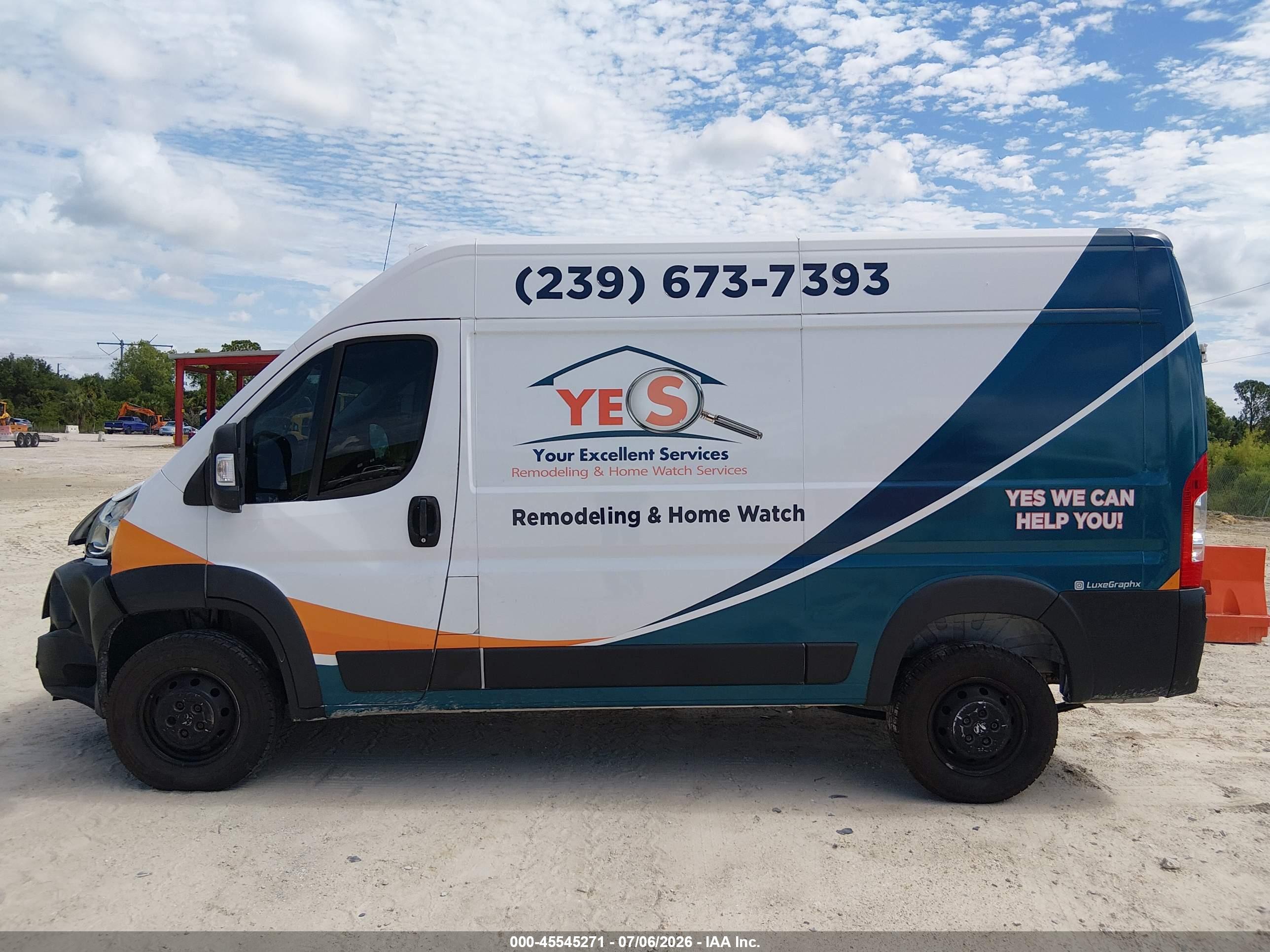 2019 RAM PROMASTER 1500 HIGH ROOF 136 WB