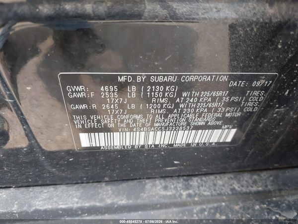2018 SUBARU OUTBACK 2.5I PREMIUM