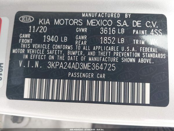 2021 KIA RIO S