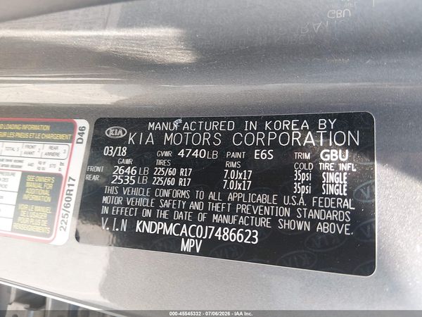 2018 KIA SPORTAGE LX