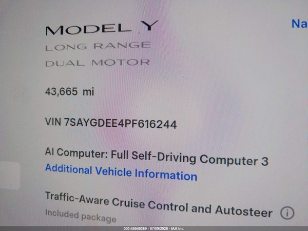 2023 TESLA MODEL Y
