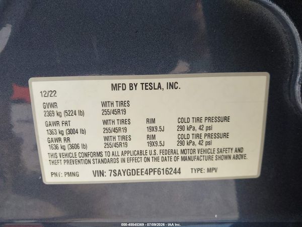 2023 TESLA MODEL Y