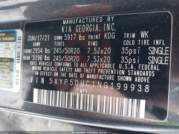 2022 KIA TELLURIDE SX