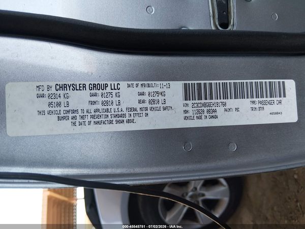 2014 DODGE CHARGER SE