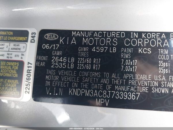 2018 KIA SPORTAGE LX