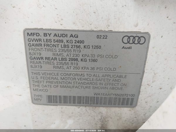 2022 AUDI Q5