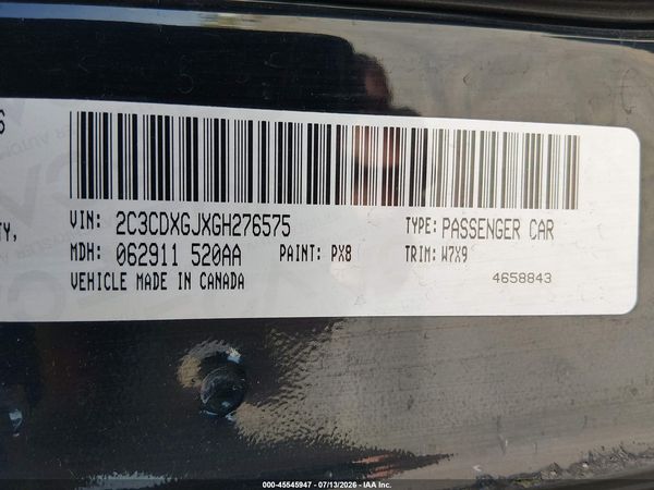 2016 DODGE CHARGER R/T SCAT PACK