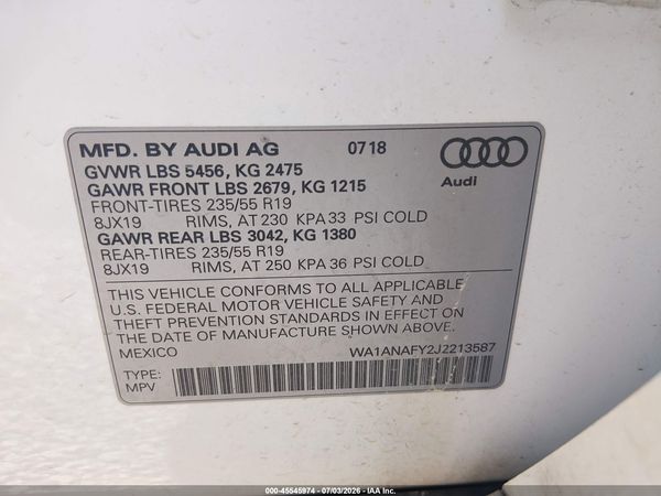 2018 AUDI Q5