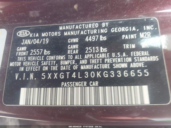 2019 KIA OPTIMA LX