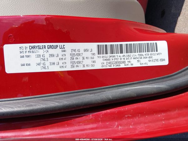 2014 DODGE GRAND CARAVAN SXT — I9