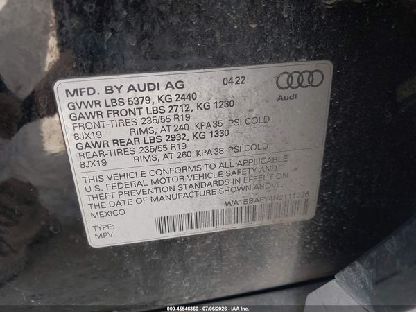 2022 AUDI Q5