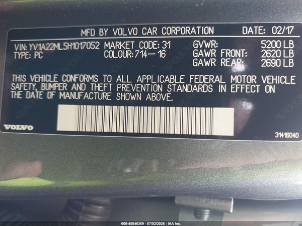 2017 VOLVO S90 T6 INSCRIPTION