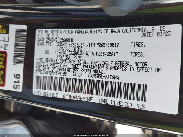 2023 TOYOTA TACOMA TRD SPORT