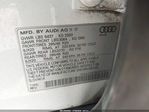 2018 AUDI Q7 2.0T PREMIUM