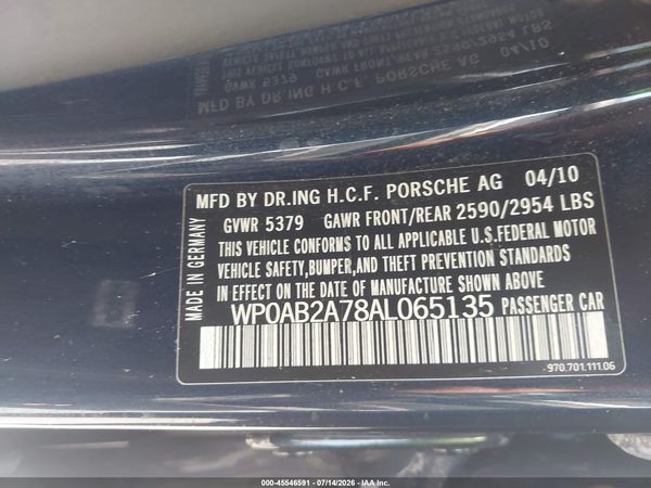 2010 PORSCHE PANAMERA 4S