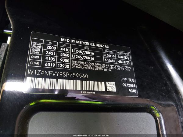 2025 MERCEDES-BENZ SPRINTER 2500