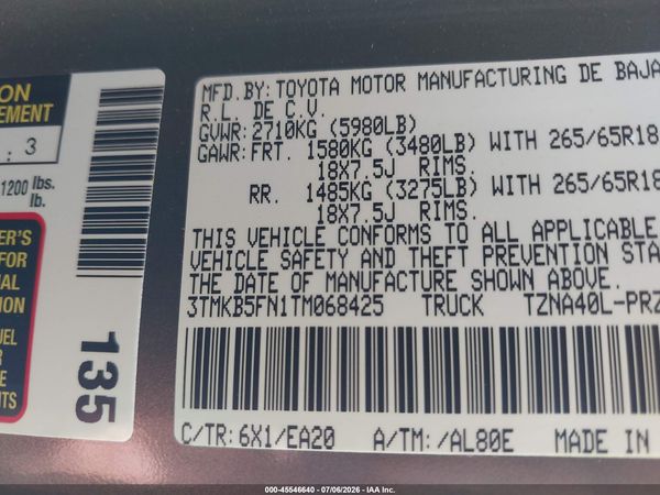 2026 TOYOTA TACOMA TRD SPORT