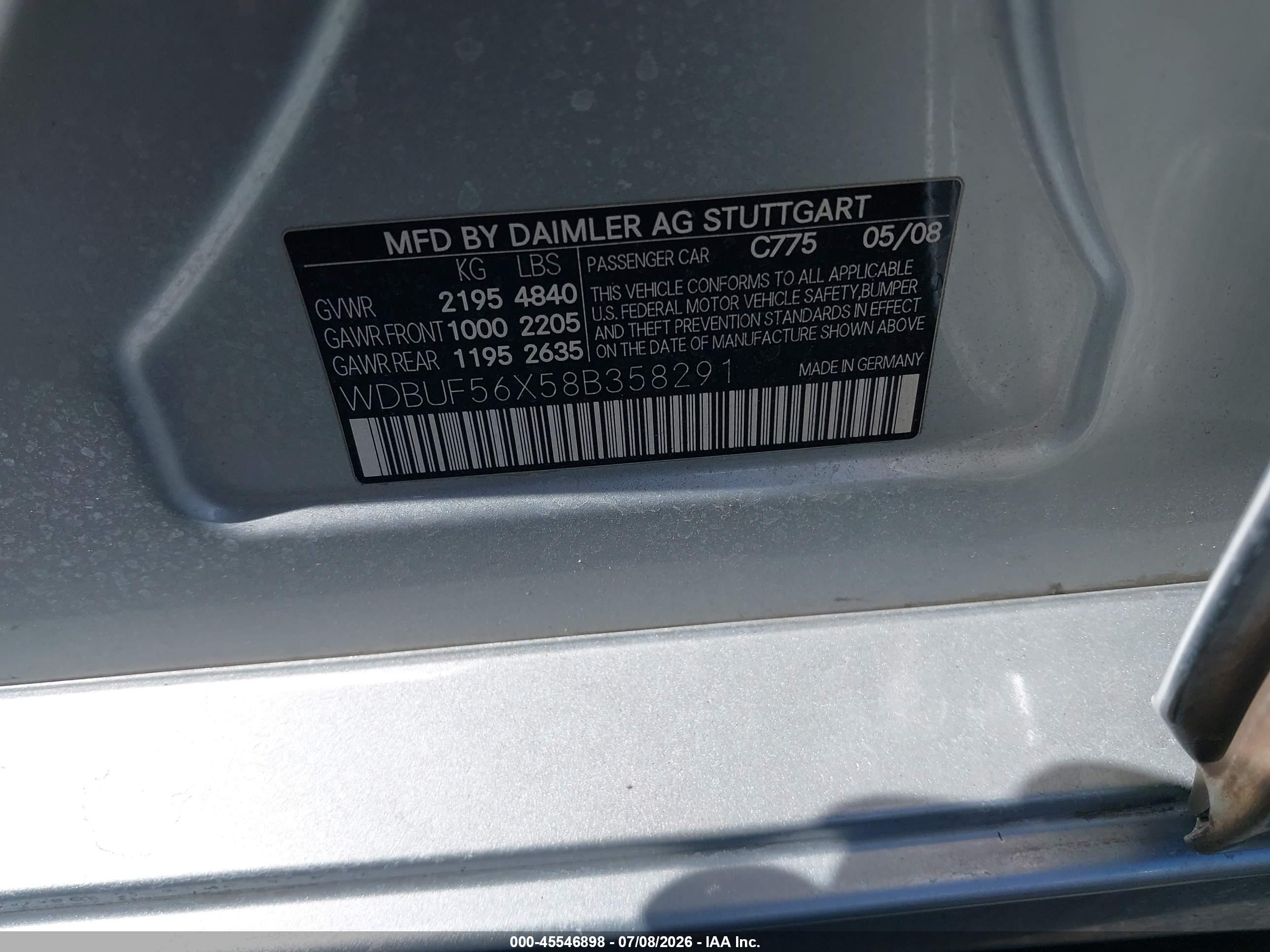 2008 MERCEDES-BENZ E 350 E350
