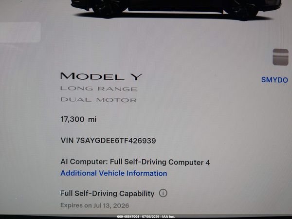 2026 TESLA MODEL Y